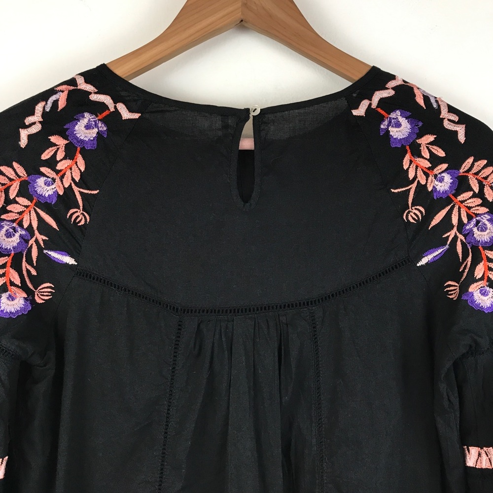 Free People Pavlo Embroidered Ruffle Mini Dress Size XS - Picture 12 of 14